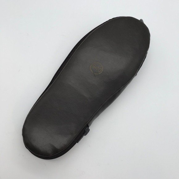 Vintage Samsonite Men's size 9- 10 Travel Slippers  in Brown Zippered Case - Picture 5 of 11